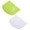 2 Pieces Dough Scraper Bowl Food-safe Plastic Dough Cutter Flexible Bench Multipurpose Food Scrappers for Bread Dough Cake Fondant Icing, White, Green